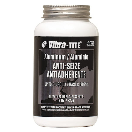 Vibra-Tite 90708 - Anti-Seize, General Purpose, Brush-Top Can, 8 oz, Aluminum Base, 1800 Degrees F Max Op Temp, Paste