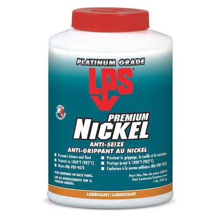 Lps 03910 - Anti-Seize, General Purpose, Brush-Top Can, 1 lb, Nickel Base, 2600 Degrees F Max Op Temp, Paste
