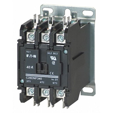 Eaton C25DNF340B - Definite Purpose Magnetic Contactor, 208 V-240 V AC, 3 P, Non-Reversing, 3 Phase, Quick Connect