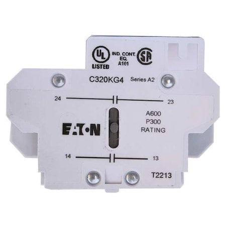 Eaton C320KG5 - Cutler-Hammer Aux Contact Block,2 NC,10 A