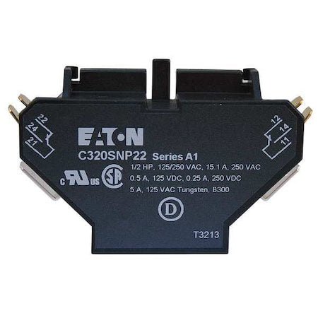 Eaton C320SNP22 - Cutler-Hammer Aux Contact Block,2 NO/2 NC,10 A