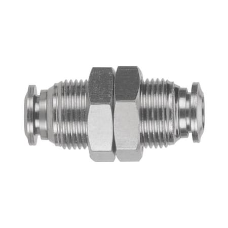 Aignep Usa 60050-05 - Push-Fit Adapter Fitting, Push-to-Connect x Push-to-Connect, 5/16 in Tube OD, Stainless Steel