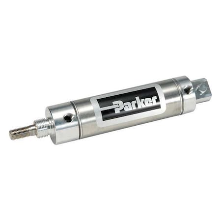 Parker 1.06DPSRM01.00 - Air Cylinder, 1 1/16 in Bore, 1 in Stroke, Round Body Double Acting, Stainless Steel .