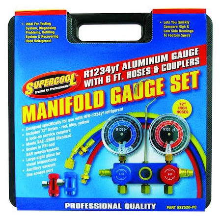 Supercool 37520-PC - Mechanical Manifold Gauge Set,Type Auto