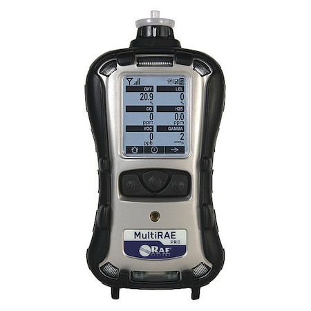 Honeywell MCB3-A3C1REZ-02N - Multi RAE Pro Multi-Gas Detector, Audible, Vibrating, Visual, LCD, 12 hr Battery Life