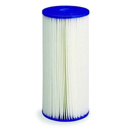 Pentair Pentek 155053-75 - Pleated Filter Cartridge, 10 gpm, 50 Micron, 4-1/2" O.D., 9 3/4 in H