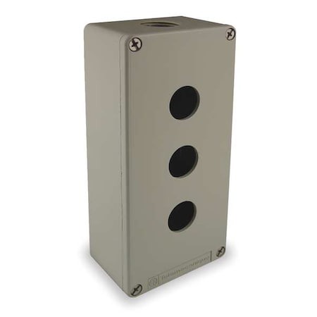 Schneider Electric XAPG39203 - Push Button Enclosure,22mm,3 Hole,Di Cst Zinc