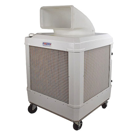 Waycool WC-1HPMFAOSC - Portable Evaporative Cooler, 2,040 to 3,020 cfm, 4,700 sq ft, 24 gal, 1 hp, Belt, White