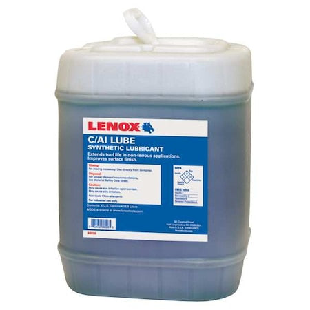 Lenox 68026 - Sawing Fluid, C/AI, Synthetic, 5 gal, Carboy, Amber