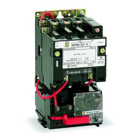 Square D 8536SCO3V03H30 - NEMA Magnetic Motor Starter, Non-Reversing, 1 NO, 240 V AC, 3 P, Screw Clamp