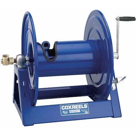 Coxreels 1125-6-100 - Hand Crank Hose Reel,100 ft,1" ID,Blue