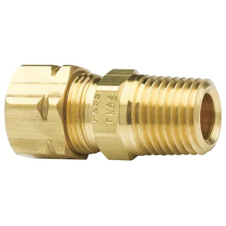Parker L68CA-4-4 - 1/4" Compression x MNPT Low Lead Brass Connector