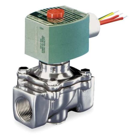 Asco EF8215G030 - Solenoid Valve, 2-Way, 2-Position, Normally Closed, 3/4 in Pipe Size, 120 V AC, High Flow, Aluminum