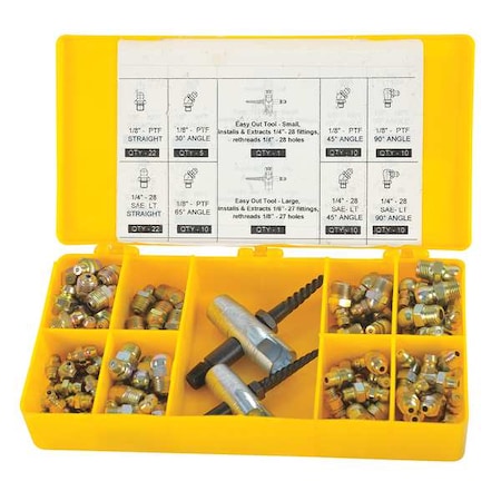 Westward 5NUF2 - Grease Fitting and Install Kit,SAE