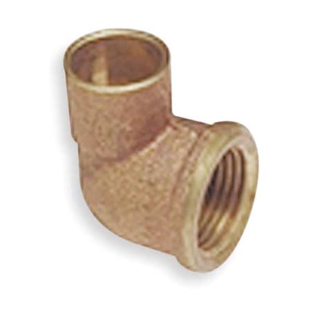 Nibco U7073 1/2 - 1/2" NOM C x 1/2" FNPT Copper 90 Degree Elbow
