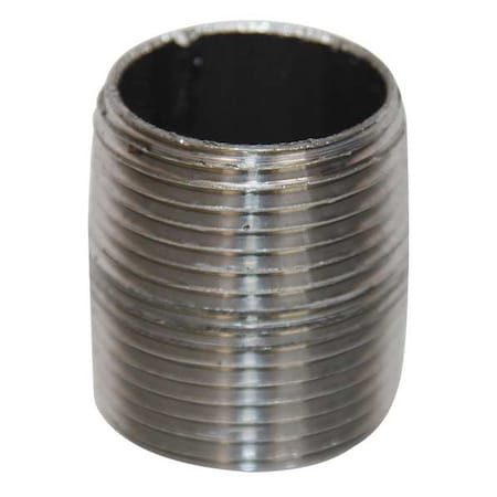 5P684 - Nipple, 1 in Nominal Pipe Size, 1-1/2 in Lg, Fully Threaded, Schedule 40, Steel, Welded, Black