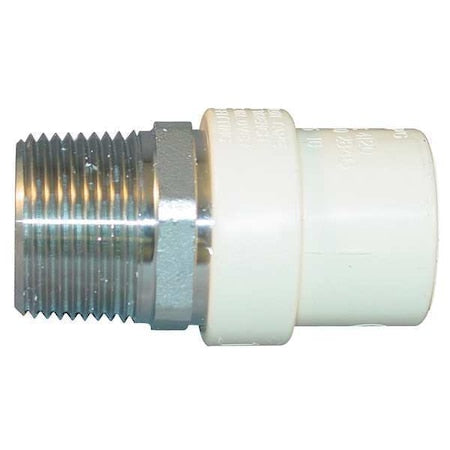 4136-005SS - CPVC Transition Male Adapter, Schedule SDR-11, 1/2" Pipe Size, MNPT x CTS Hub