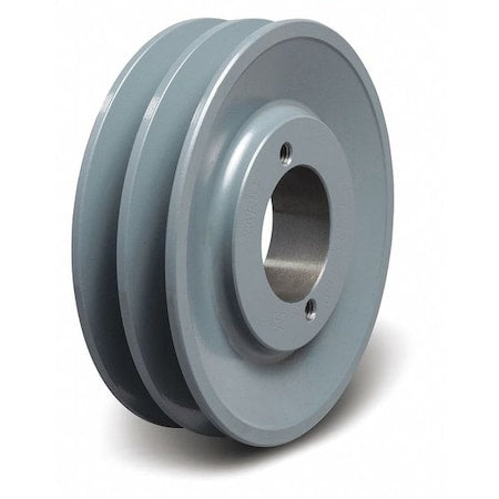 Tb Woods 2BK60 - 1/2 in to 1-1/2 in Quick Detachable Bushed Bore 2 Groove V-Belt Pulley 5.75 in OD