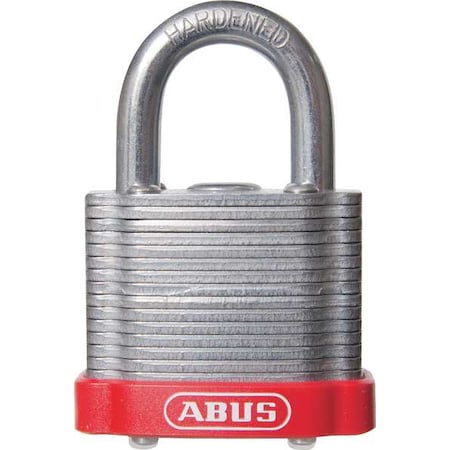 Abus 41/40 KD Red - Lockout Padlock, Keyed Different, Steel, Red, 3/4 in Shackle Height, 1 1/2 in Body Width
