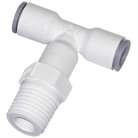 Liquifit 6508 56 11WP2 - Push-Fit Tee Fitting, 1/4 in Tube Size, Nylon, White, 10 PK