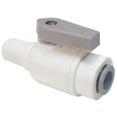 Parker LFPP6VMC4 - 1/4" MNPT x Push Polypropylene Ball Valve Inline