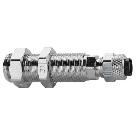 Parker 392P-4-4 - 1/4" Compression Nickel Brass Bulkhead Coupler 5 PK