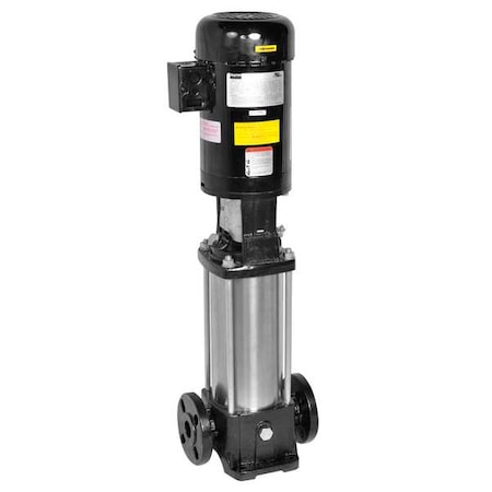 Dayton 5UWK0 - Booster Pump, 3 hp, 208 to 240/480 V AC, 3 Phase, 1-1/4 in Flanged Inlet Size, 17 Stage