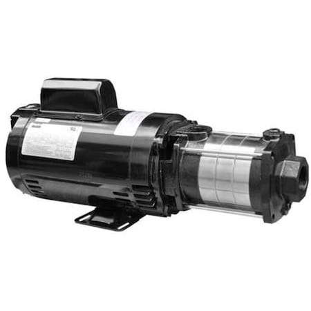 Dayton 5UXF7 - Booster Pump, 1 1/2 hp, 120/240 V AC, 1 Phase, 1-1/4 in NPT Inlet Size, 4 Stage, 81 psi Max Pressure