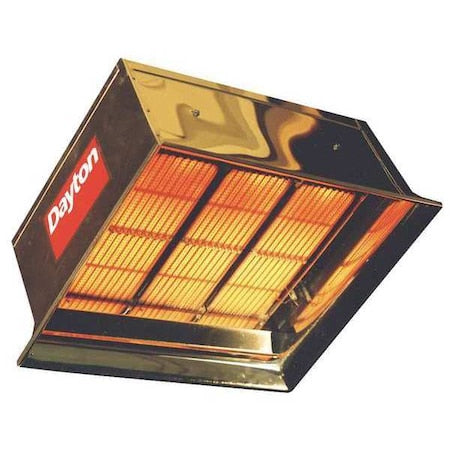 Dayton 3E462 - Gas Infrared Flat Panel Heater, LP, 90,000 Btu H Input, 22 1/2 in H x 26 5/8 in W