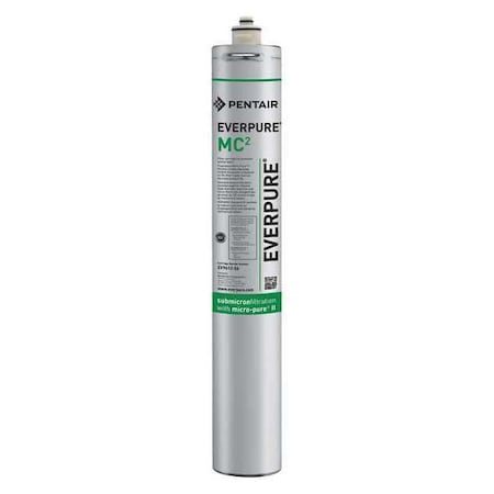 Pentair Everpure EV961255-75 - Quick Connect Filter, 1.7 gpm, 0.5 Micron, 3" O.D., 21 in H
