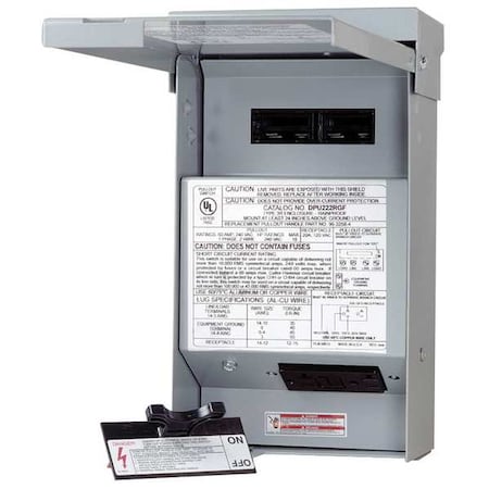 Eaton DPU222RGF20 - Disconnect Switch, Nonfusible, DPST, Single Phase, NEMA 3 R, Indoor/Outdoor, Steel