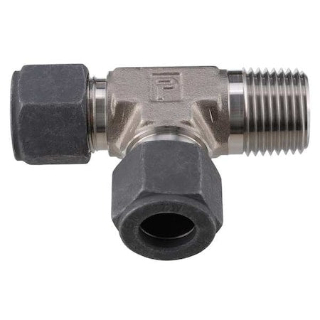 Parker 6-6-6 RBZ-SS - Tee, SS, Comp 3/8", MNPT 3/8", Comp 3/8"