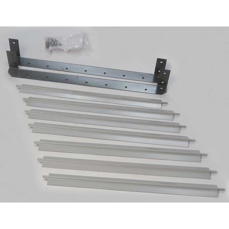 Dayton 5ZKC7 - Vertical Louver Kits,Gray,17-15/16" H