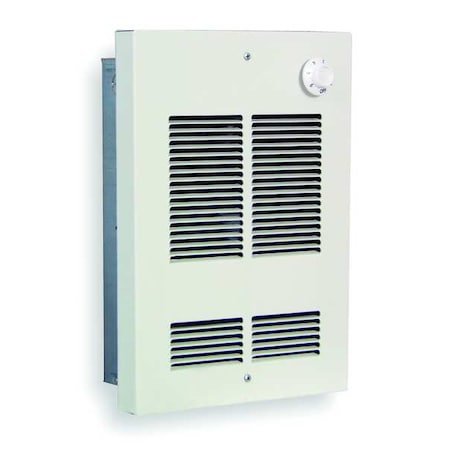 Dayton 5ZK70 - Recessed Electric Wall-Mount Heater, Shallow Recessed or Surface, 1500/2000 W, 208/240 V AC, White
