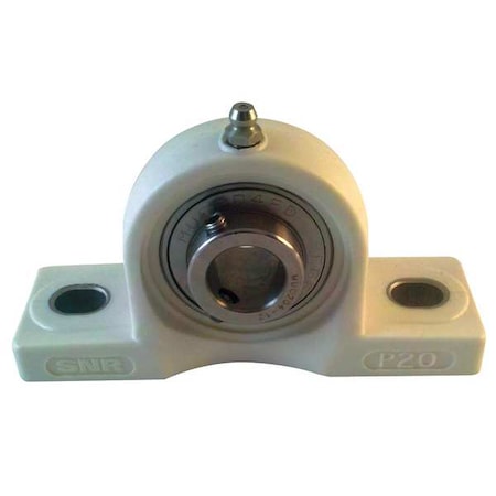 Ntn SUCPPL204-12 - Pillow Block Bearing, Thermoplastic Housing Material, Set Screw, Ball, 3/4 in Dia, Stainless Steel Insert Material
