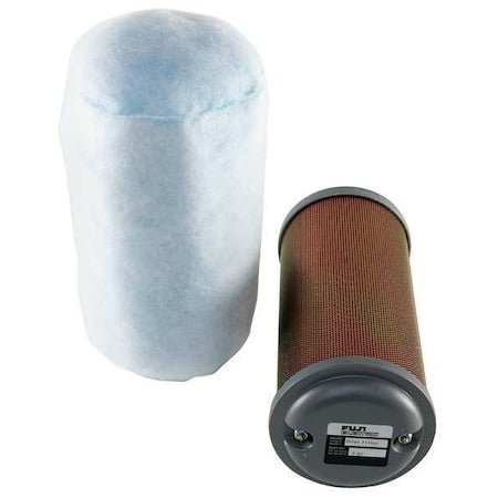 Fuji Electric F-67 - Inlet Filter with Cover, 2 (F)NPT, 14 in, 5 1/8 in
