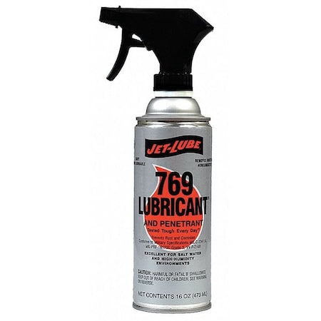 Jet-Lube 37343 - Lubricant, 16 oz, Bottle, Mineral Oil Base, 300 Degrees F Max Op Temp, Amber, 769 Series, 12 PK