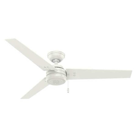 Hunter 59263 - Indoor/Outdoor Ceiling Fan, 52 in Blade Dia, 3 Blades, 3 Speeds, 120, Fresh White