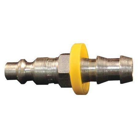 Milton 1736-6 - Push-Lock Plug, M Style, 3/8 in Hose Barb, Steel, PK10