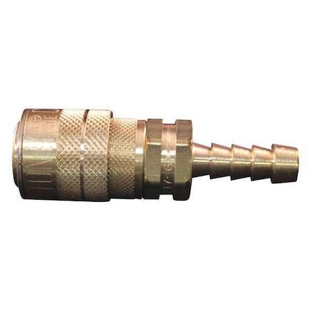 Milton 717-6 - M-Style Coupler, 3/8 in Hose Barb, Brass, Pack of 10