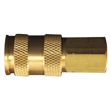 Milton 764 - V Style High Flow Coupler, 1/4 in FNPT, Brass, PK10