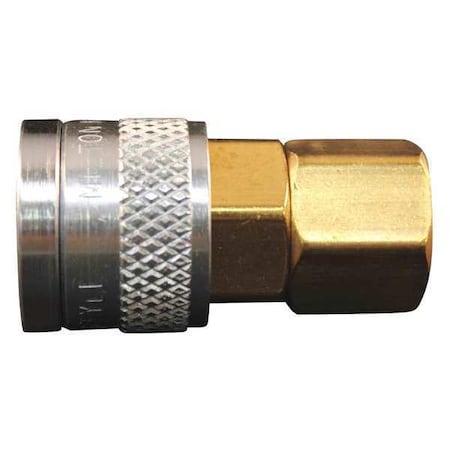 Milton S-755 - M-Style Push Type Coupler, 1/4 in FNPT, Brass