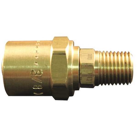 Milton 621-11 - Reusable Hose End,1/4"MNPT,11/16"OD,PK10, Brass, 10 PK