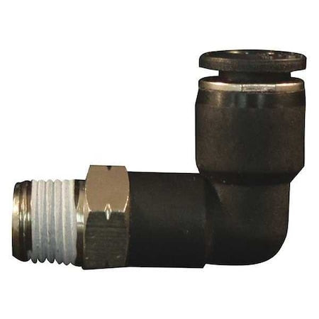Milton 2202-3 - PTC Swivel Elbow,1/4" MNPT,1/4" OD,PK10, Nylon, 10 PK