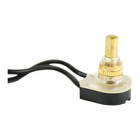 Gardner Bender GSW-25 - Switch,Brass,Push On/Off,SPST,6 A,125 VAC