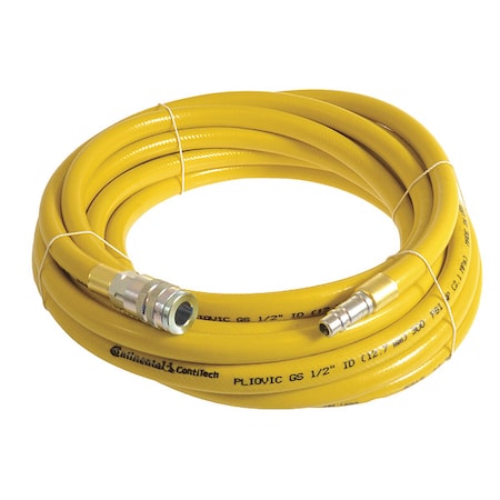 Continental PLY05030-20-51 - 1/2" x 20 ft PVC Coupled Multipurpose Air Hose 300 psi YL