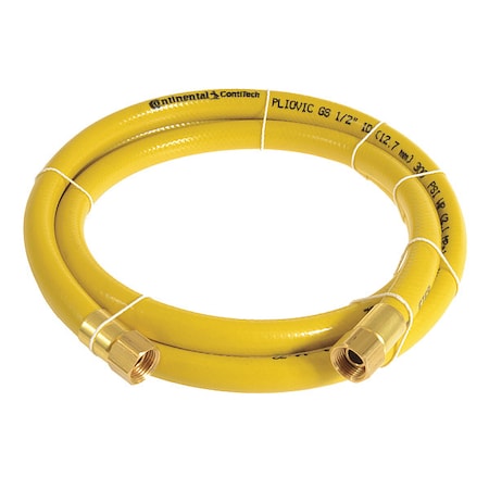 Continental PLY05030-20-41 - 1/2" x 20 ft PVC Coupled Multipurpose Air Hose 300 psi YL