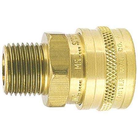 Foster 50MS - Straight Thru Socket Brass Brass Socket,1/2" MPT, MPT X Female Socket