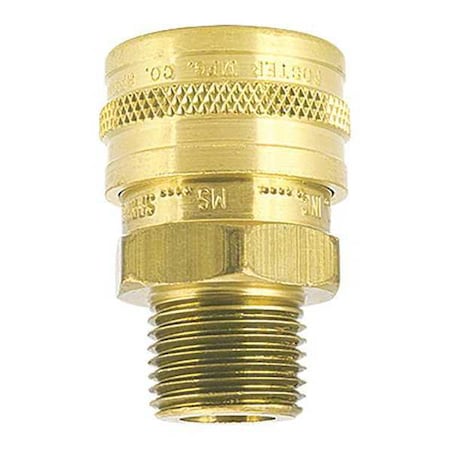 Foster 75MS - Quick Connect Socket, Straight-Through, Brass, 3/4 in MPT
