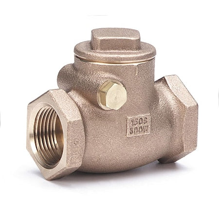 Milwaukee Valve 510T 1 1/4 - Swing Check Valve,3.5625 in Overall L